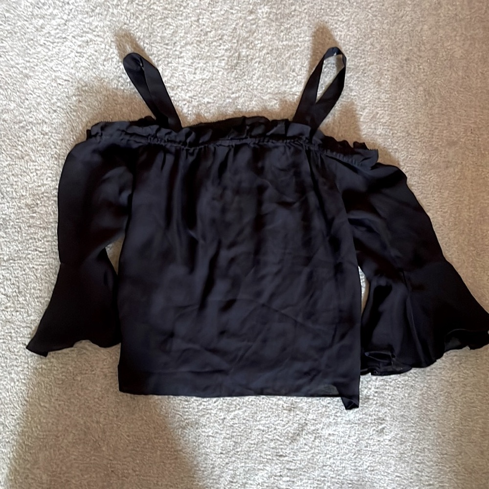 J. Crew beautiful Off Shoulder Silk blouse size 10 - Picture 6 of 11